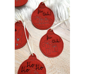 ADVENTSKALENDER 6. Dezember - 16 Anhänger Weihnachtskugeln Doodle